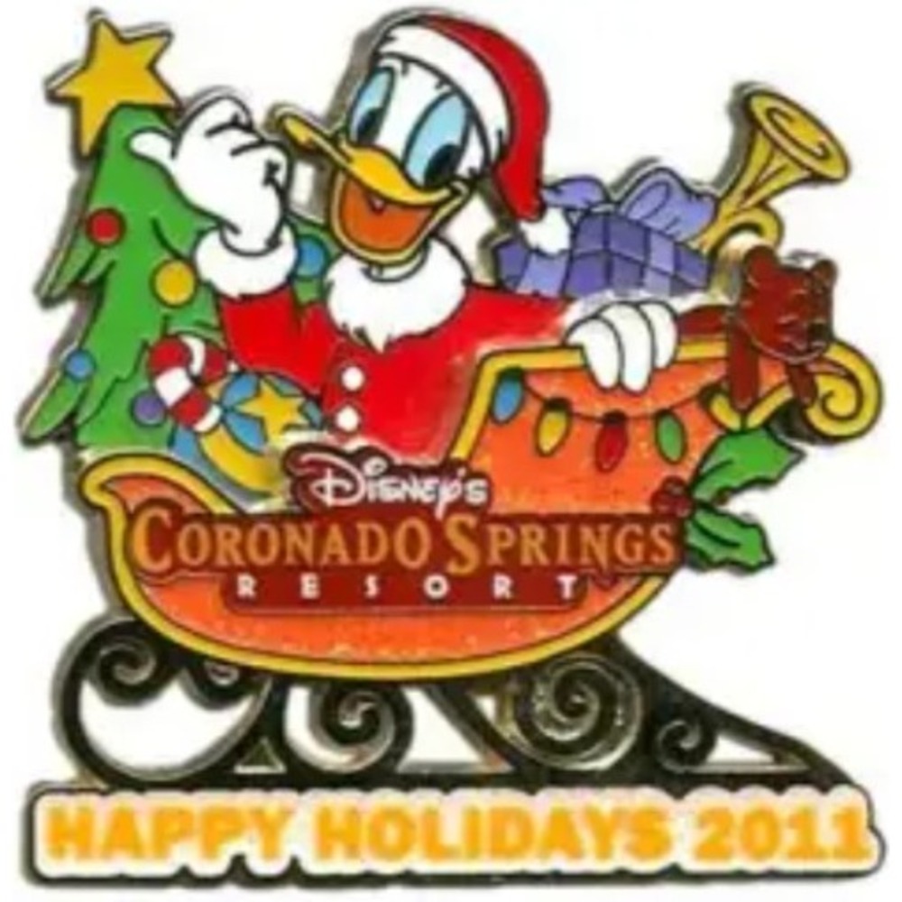 Disney Coronado Springs Resort Happy Holidays 2011 Donald Duck LE 750 Pin